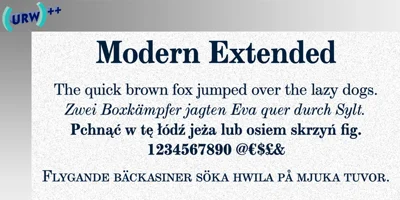Modern Extended Font
