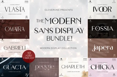 Modern Font Bundle SALE by Cloverons