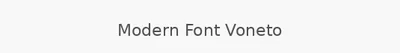 Modern Font Voneto