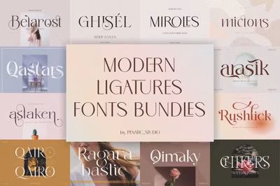 MODERN LIGATURES FONTS BUNDLES Free Download