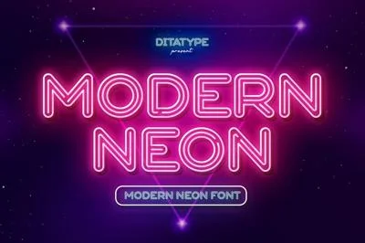 Modern Neon Font