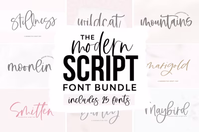 Modern Script FONT BUNDLE Free Download
