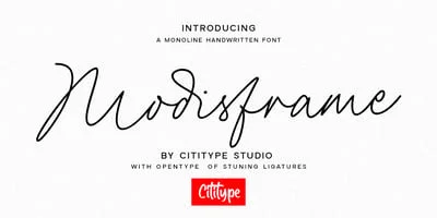 Modisframe Font