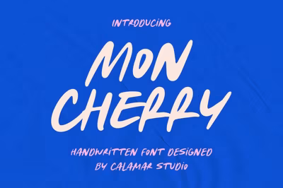 Mon Cherry | Handwritten Groovy Font Free Download