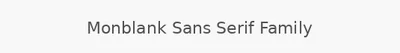 Monblank Sans Serif Family