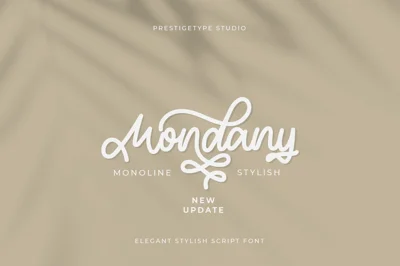 Mondany Monoline Font (Updated!)