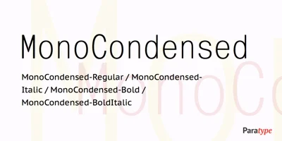 Mono Condensed Font