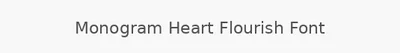 Monogram Heart Flourish Font
