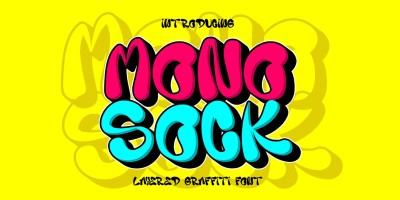 Monosock Layered Graffiti Font