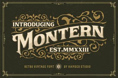 Montern - Vintage Decorative Font Free Download