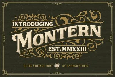 Montern - Vintage Decorative Font