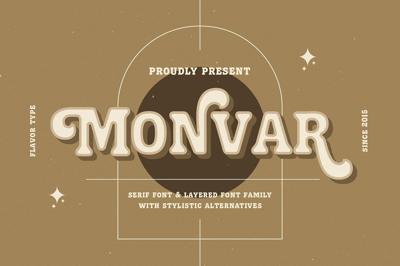 Monvar - Cooper Layered Fonts Free Download