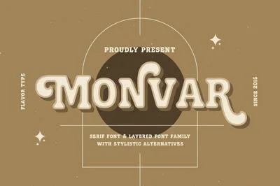 Monvar - Cooper Layered Fonts