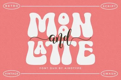 Moon and Latte - Retro & Script Duo