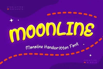 Moonline - Monoline Handwritten Font