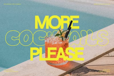 More Cocktails Please Y2K Funky Font Free Download