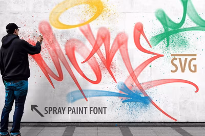 More | Graffiti Spray Paint SVG Font Free Download