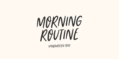 Morning Routine Font