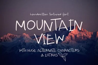 Mountain View handwritten font fun