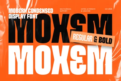 Moxem Modern Condensed Font