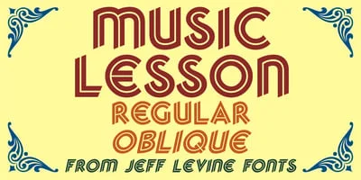 Music Lesson JNL Font