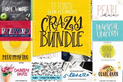 My Favorite Fonts Bundle! 17 Fonts!