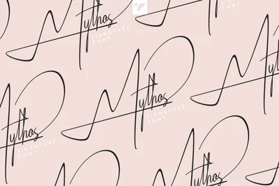 Mythos - organic signature font