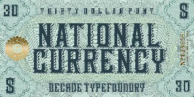 National Currency Font