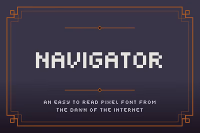 Navigator - Pixel Art font Free Download