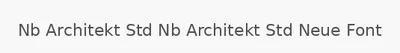 Nb Architekt Std Nb Architekt Std Neue Font