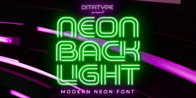 Neon Backlight Font