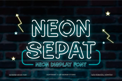 Neon Sepat - Light Party Font