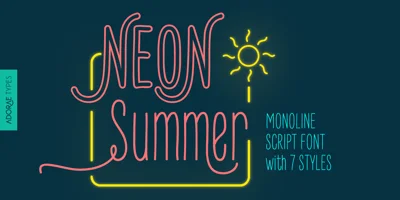 Neon Summer Font