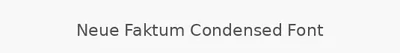Neue Faktum Condensed Font