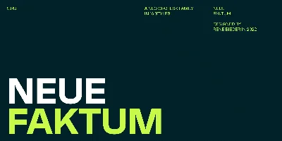 Neue Faktum Font