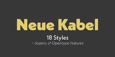 Neue Kabel Font