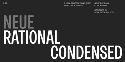 Neue Rational Condensed Font