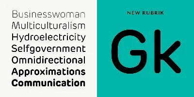 New Rubrik Font