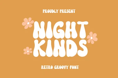 Night Kinds - Retro Groovy Font