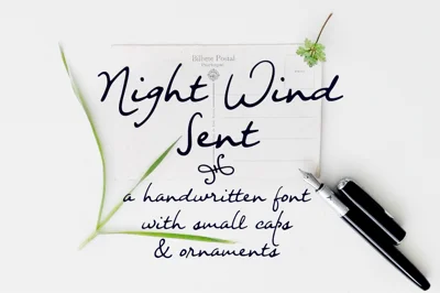 Night Wind Sent handwritten font