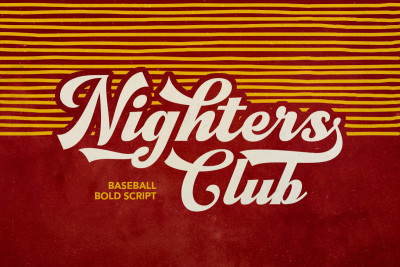 Nighters Club - Baseball Bold Script Font