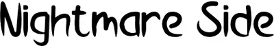 Nightmare Side Font