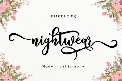Nightwear Script Font