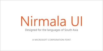 Nirmala UI Font