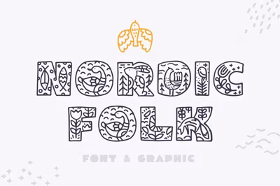 NordicFolk fonts & graphic set Free Download