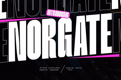 Norgate - Condesed sans type Free Download