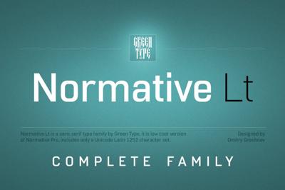 Normative Lt – 12 fonts Free Download