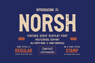 NORSH - A Vintage Display Font Free Download