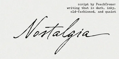 Nostalgia Peach Creme Font