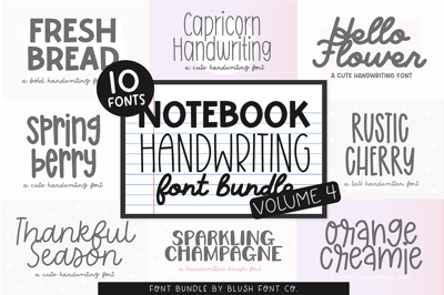 NOTEBOOK HANDWRITING Bundle Vol 4 Free Download